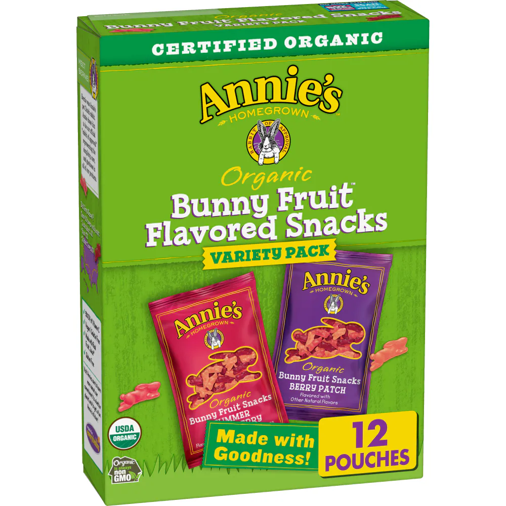 Annie’s Organic Fruit Snacks → Bunny Fruit Snacks