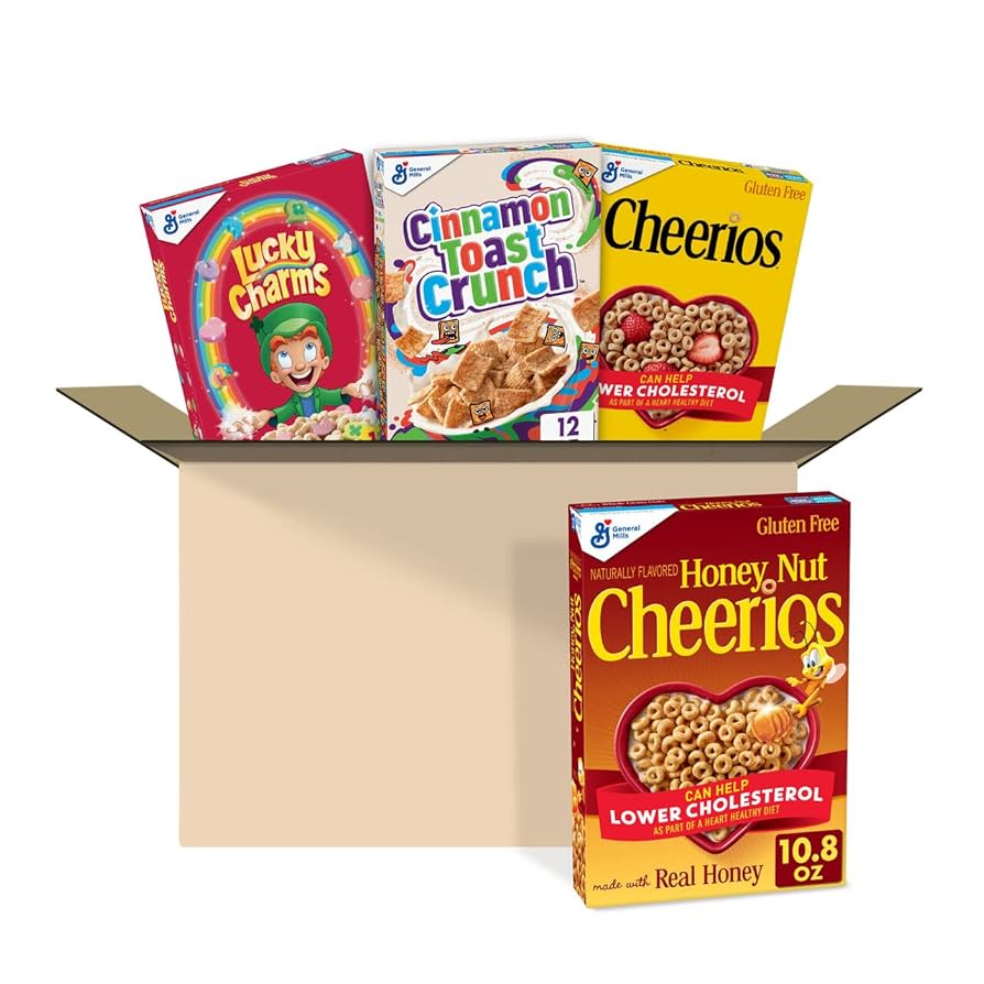 General Mills → Cheerios, Cinnamon Toast Crunch, Lucky Charms