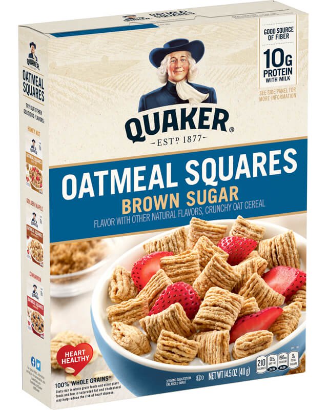 Quaker → Life Cereal, Oatmeal Squares